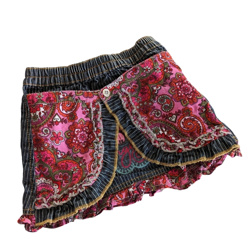 Oilily Angel Face Peek A Boo Denim Skirt